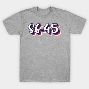 86-45 Red, White, And Blue Retro Anti-Trump T-Shirt